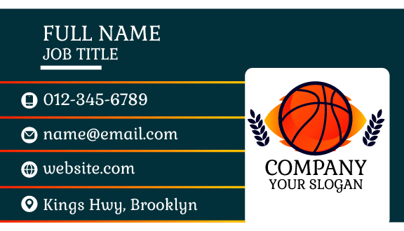 Wheat Stalk Basketball Business Card