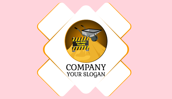 Wheelbarrow Construction Business Card