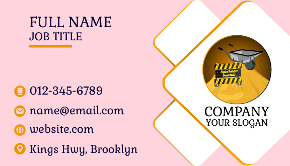 Wheelbarrow Construction Business Card