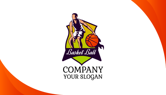 White Basketball Player Business Card