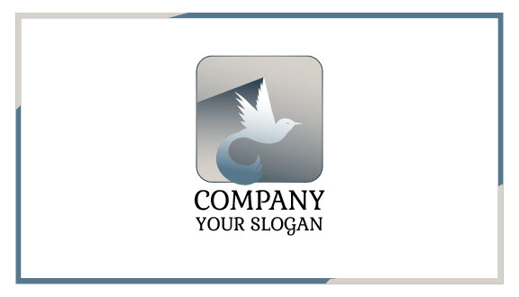 White Bird Silhouette Business Card