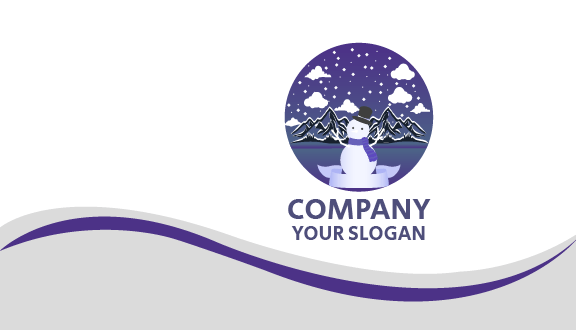 White Clouds Winter Business Card