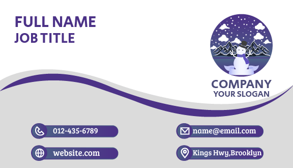 White Clouds Winter Business Card