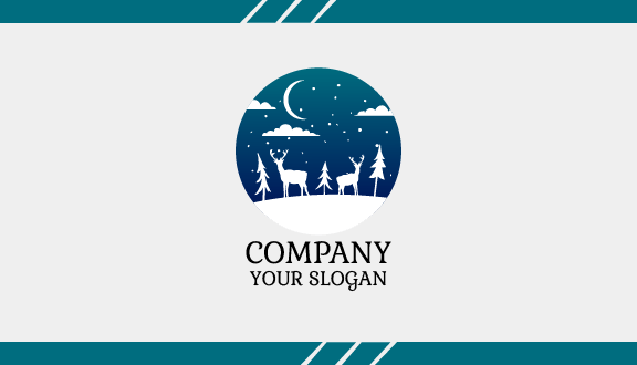 White Deer Winter Business Card