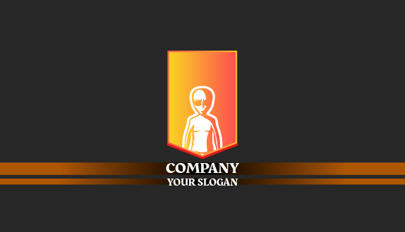 White Silhouette Alienware Business Card