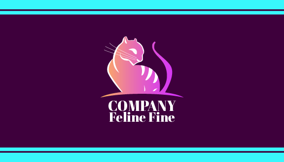 White Whiskers Cat Business Card