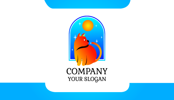 Window Sparkles Cat Business Card