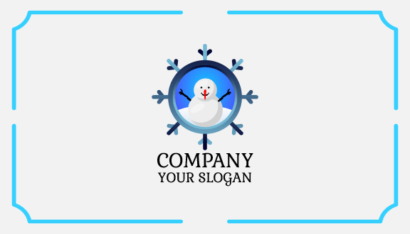 Winter Happy Snowman Business Card