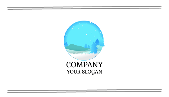 Winter Lake Island Business Card