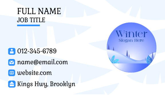 Winter Night Business Card