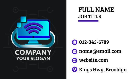 Wireless Telecom Computer Business Card