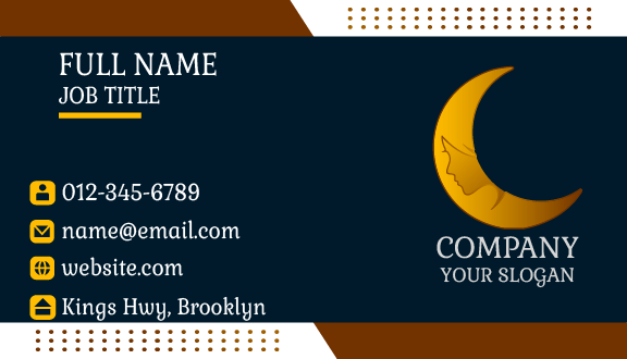 Womanly Glow Moon Business Card