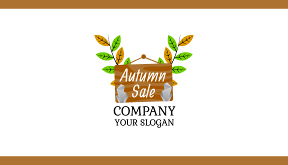 Wooden Board Autumn Business Card