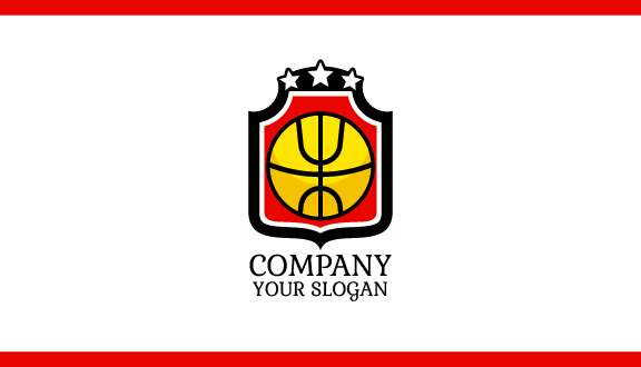 Yellow Basketball Business Card