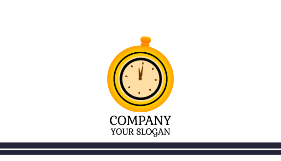 Yellow Clock Business Card