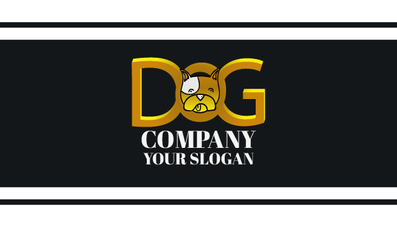 Yellow Dog Typeface Business Card