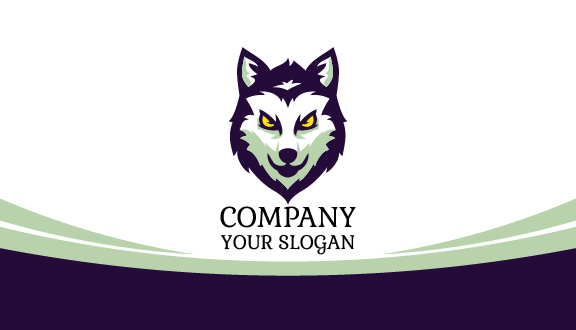 Yellow Eye Wolf Business Card