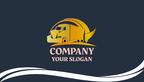 Yellow Heavy Truck Business Card