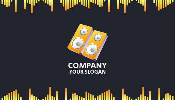 Yellow Loudspeakers DJ Business Card