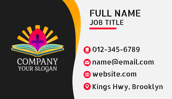 Red Heart Church Business Card