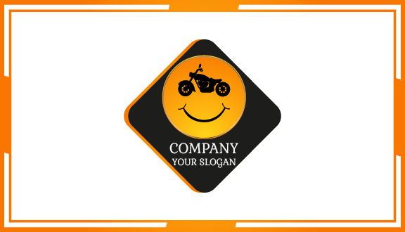 Yellow Smiley Bike Business Card