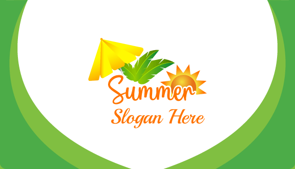 Yellow Umbrella Summer Business Card