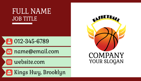 Yellow Wing Basketball Business Card