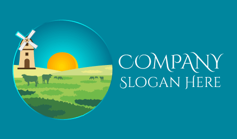 Modern Beach Sun Logo