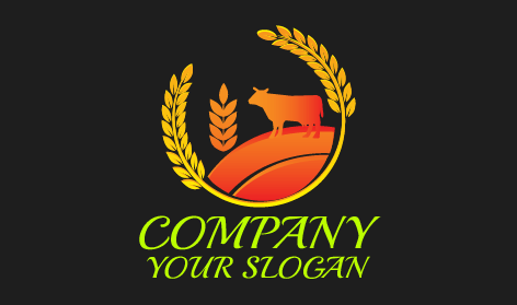 Cattle Farm Agriculture Logo