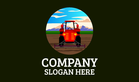 Field Tractor Agriculture Logo