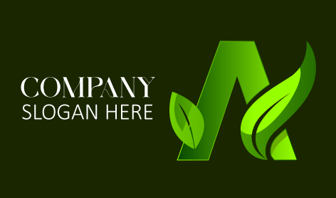 Green A Alphabet Agriculture Logo