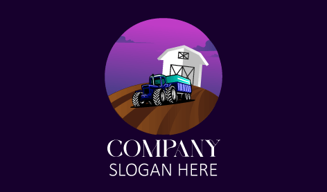 Heavy Tractor Agriculture Logo