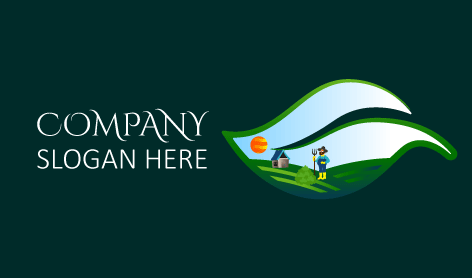 Leaf Motif Agriculture Logo