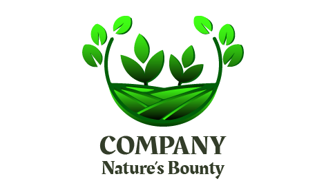 Lively Green Leaves Agriculture Logo