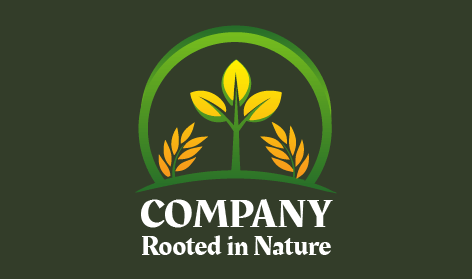 Wheat Stalks Agriculture Logo