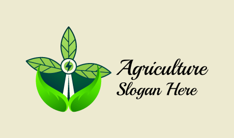 Wind Turbine Agriculture Logo