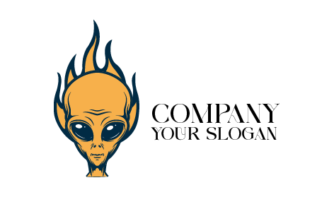 Fire Flame Alienware Head Logo