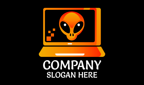 Orange Pixel Alienware Logo