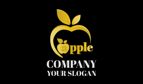 Gleaming Golden Apple Logo