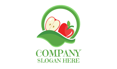 Glossy Half Apple Logo