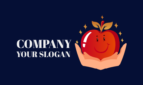 Grinning Mascot Apple Logo