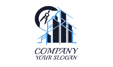 Black Building Architect Logo