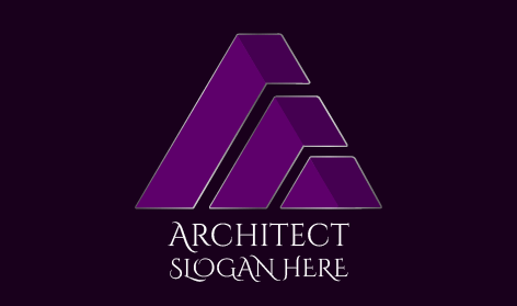 Purple Abstract Architect Logo