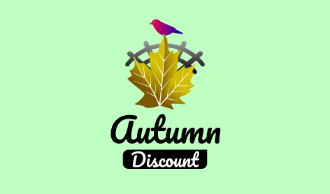 Big Maple Leaf Autumn Logo