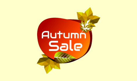 Brown Color Autumn Sale Logo