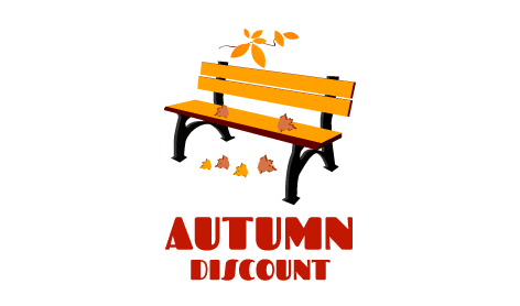 Cute Bench Autumn Logo