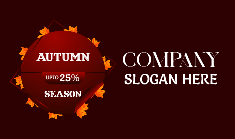 Dark Maroon Autumn Sale Logo