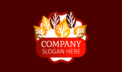 Maroon Backdrop Autumn Logo