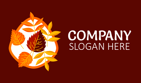 Scattered Autumn Leaves Logo