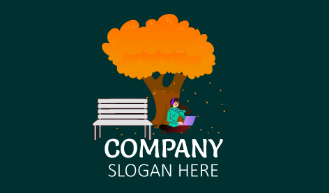 Solitary Bench Autumn Logo